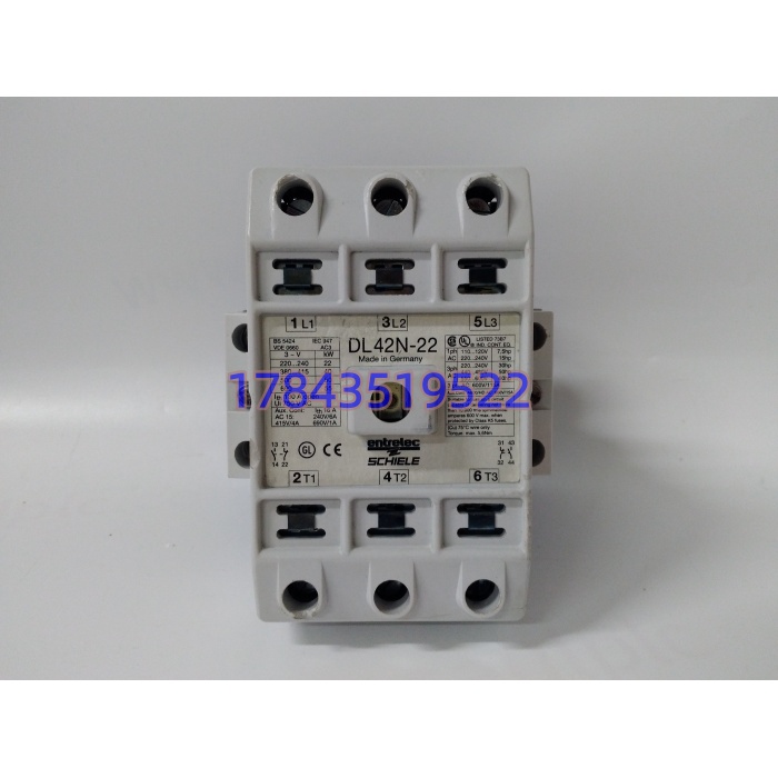 Schiele DL42N-22 | 2 常开 2 常闭辅助触点接触器 - 图片 3